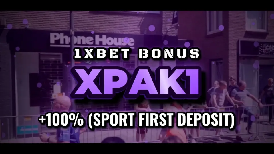 The 1xBet welcome bonus applies once you register with a code and make a first deposit that qualifies for the +100% offer