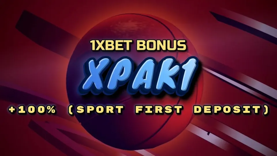The 1xBet welcome bonus gives a 100% deposit match when you register with promo code XPAK1
